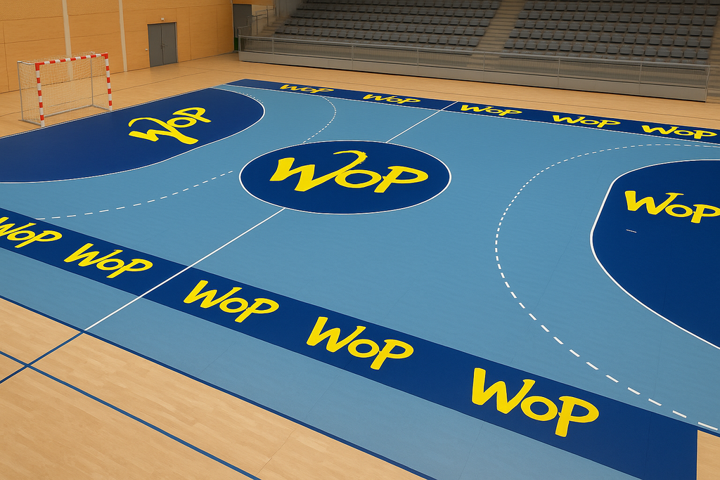 Fußbodenaufkleber-Set für Bundesliga-Handballvereine