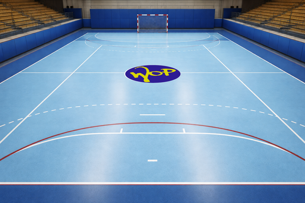 Fußbodenaufkleber-Set für Bundesliga-Handballvereine